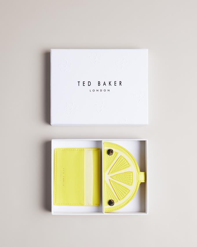 Porte-Carte Ted Baker Lemon Slice Keyring and Jaune Femme | VVC-84815322